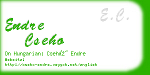 endre cseho business card